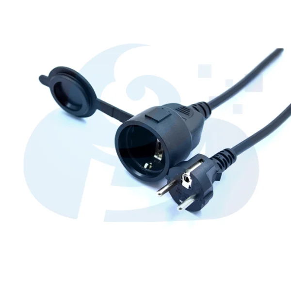 European Male And Female Plug Power Cable Image2