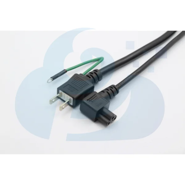 Japanese Two Pin Plug Power Cable With Ground Wire Image4