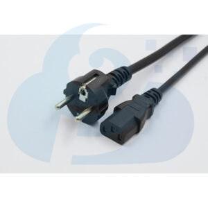 Russian Three Pin Straight Plug Power Cord Image1