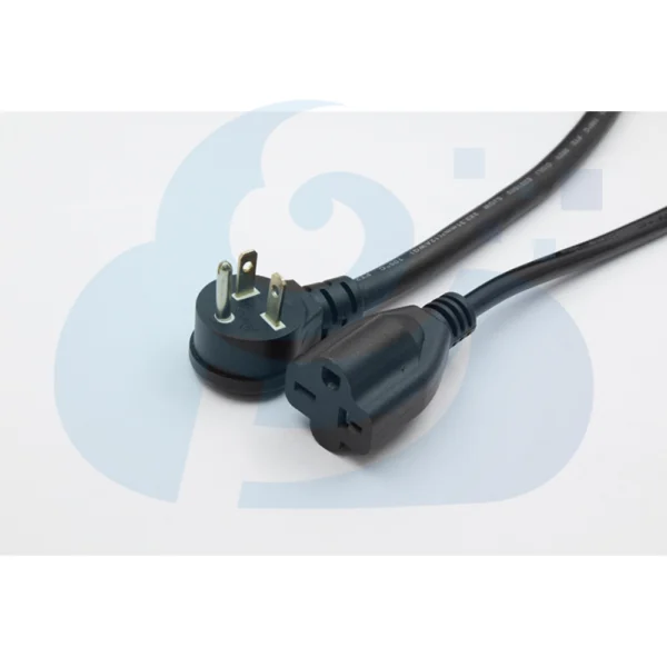 USA Three Pin Extension Female Plug Power Cable Image4